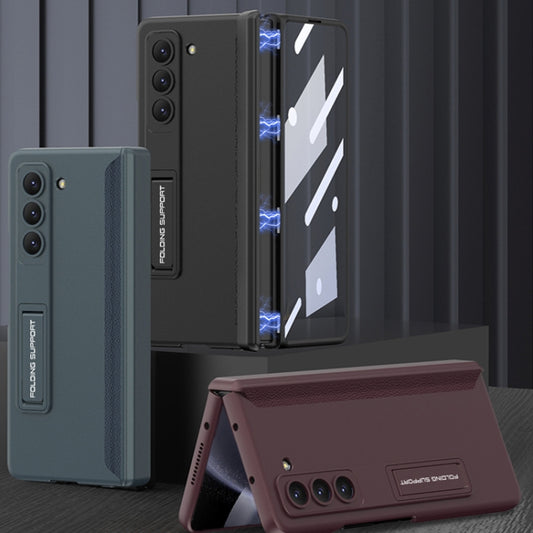 For Samsung Galaxy Z Fold5 GKK Integrated Magnetic Full Coverage Folding Phone Case(Silver) by GKK