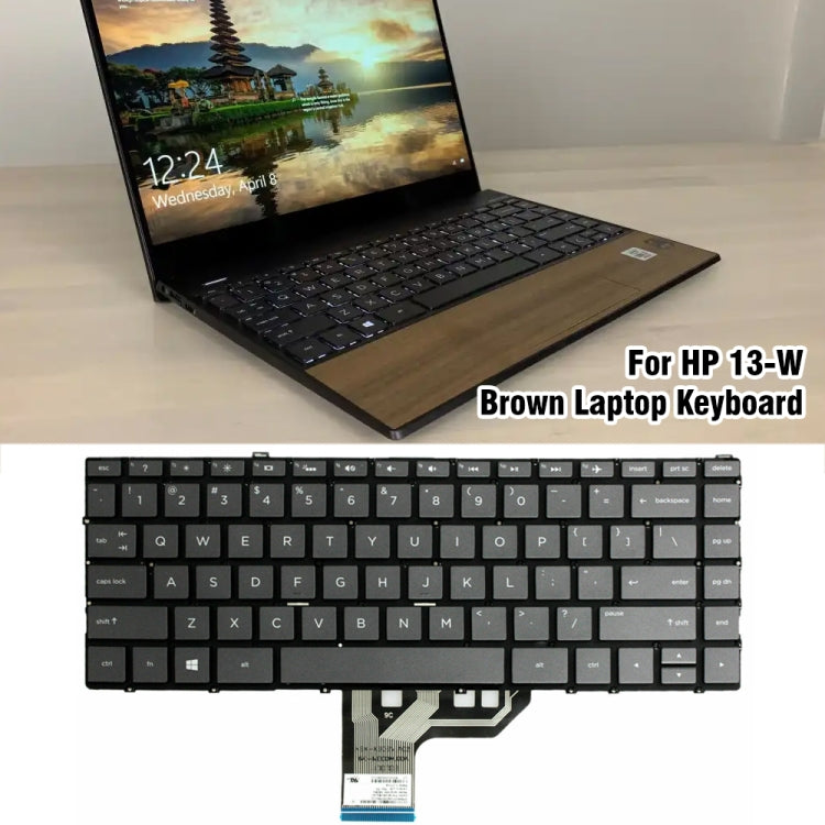 For HP 13-W Brown US Version Laptop Keyboard by buy2fix