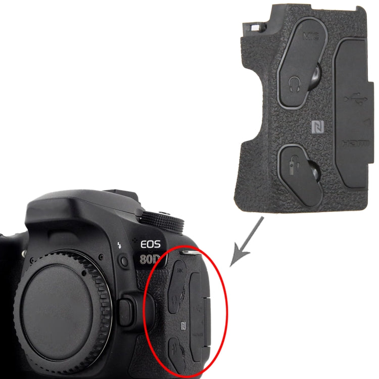 For Canon EOS 80D OEM USB Cover Cap by buy2fix