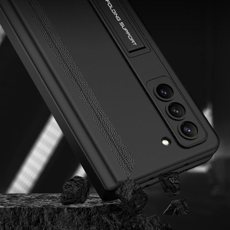 For Samsung Galaxy Z Fold5 GKK Integrated Magnetic Full Coverage Phone Flip Case with Pen Box(Black) by GKK