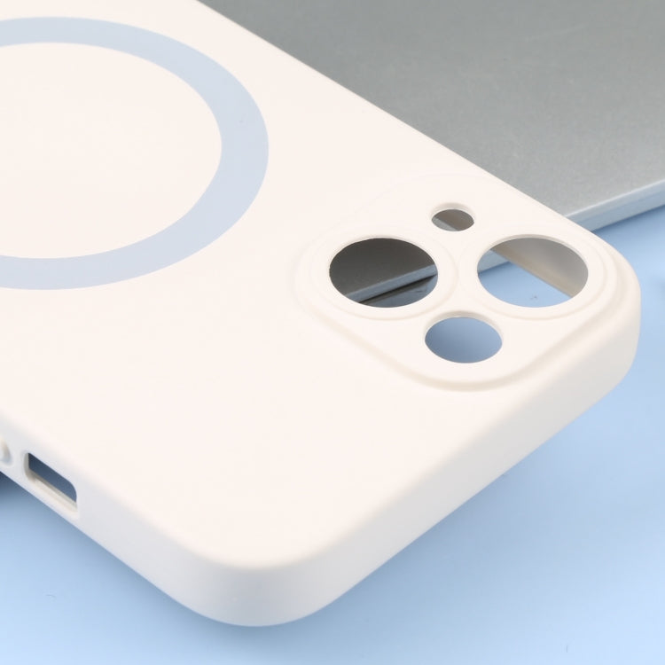 For iPhone 15 Liquid Silicone Magsafe Phone Case(White) by buy2fix