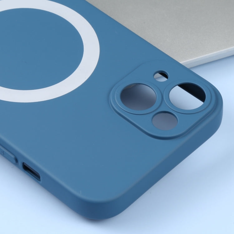 For iPhone 15 Plus Liquid Silicone Magsafe Phone Case(Blue) by buy2fix