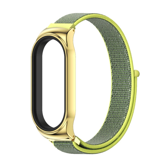 For Xiaomi Mi Band 8 Mijobs CS Case Breathable Nylon Loop Watch Band(Bright Yellow) by MIJOBS