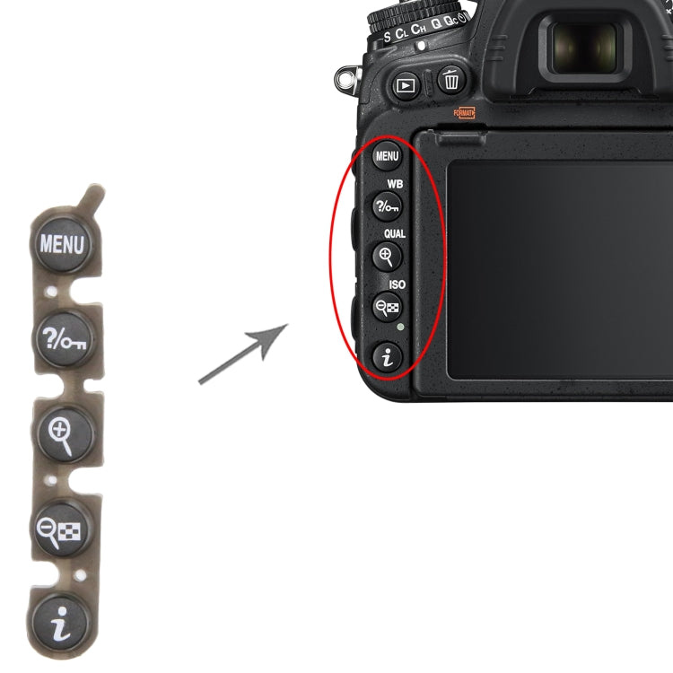 For Nikon D610 Menu Button Cap by buy2fix