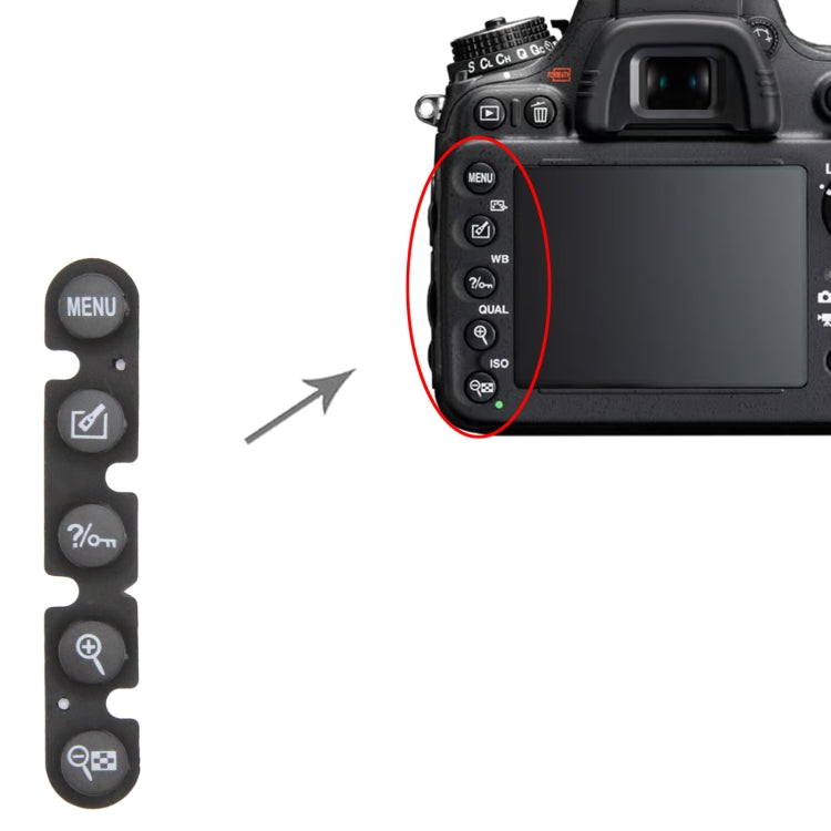 For Nikon D7100 Menu Button Cap by buy2fix