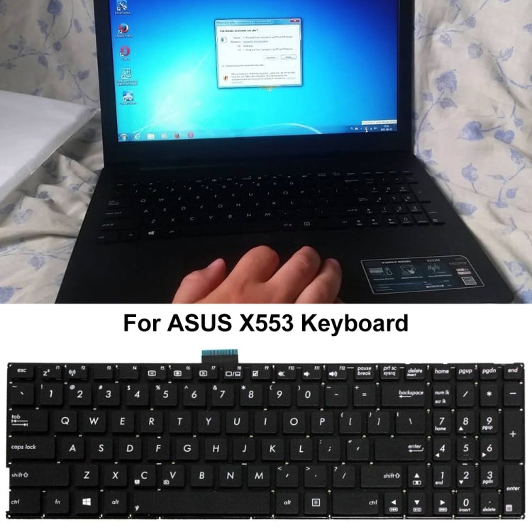 For ASUS X553 US Version Laptop Keyboard(Black) by buy2fix