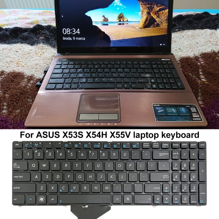 For AsusX53S X54H X55V K52 K53 G51 US Version Laptop Keyboard(Black) by buy2fix
