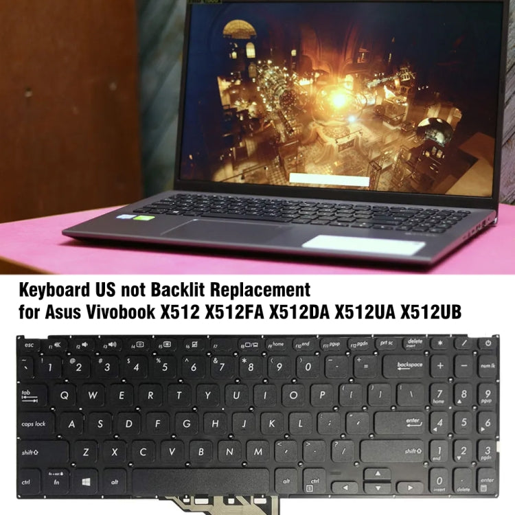 US Version Laptop Keyboard For Asus Vivobook X512 X512FA X512DA(Black) by buy2fix
