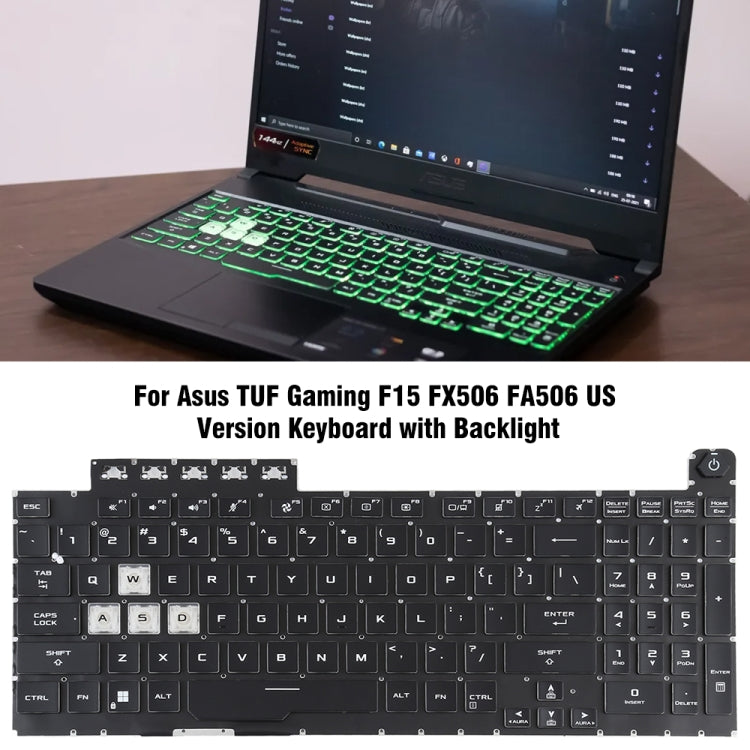 For Asus ROG Strix GL703V GL703VD GL703VM US Version Backlight Laptop Keyboard(Black) by buy2fix