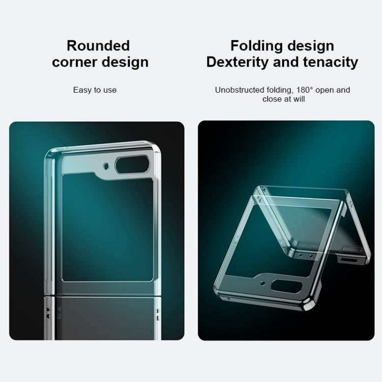 For Samsung Galaxy Z Flip5 Transparent PC Shockproof Phone Case by buy2fix