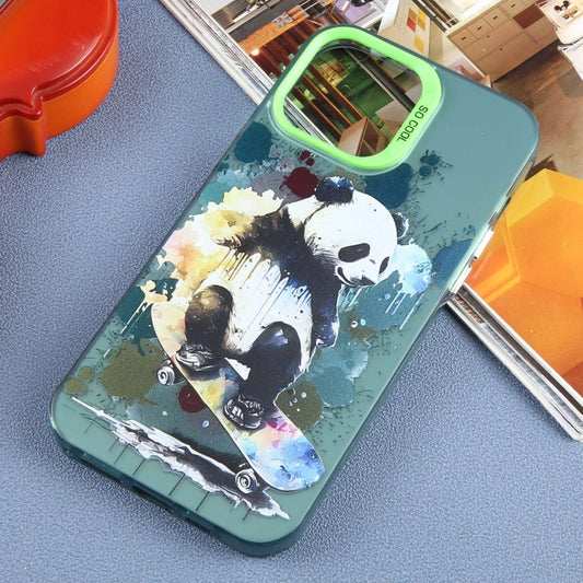 For iPhone 15 Pro Max Animal Pattern PC Phone Case(Panda) by buy2fix