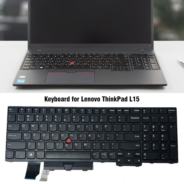For Lenovo ThinkPad L15 20U3 20U4 20U7 20U8 US Version Laptop Keyboard by buy2fix