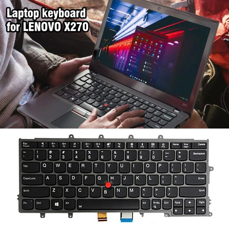 For Lenovo X270 US Version Backlight Laptop Keyboard with Pointing by buy2fix