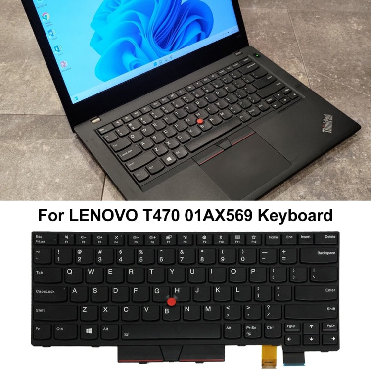 For Lenovo T470 01AX569 US Version Laptop Keyboard by buy2fix