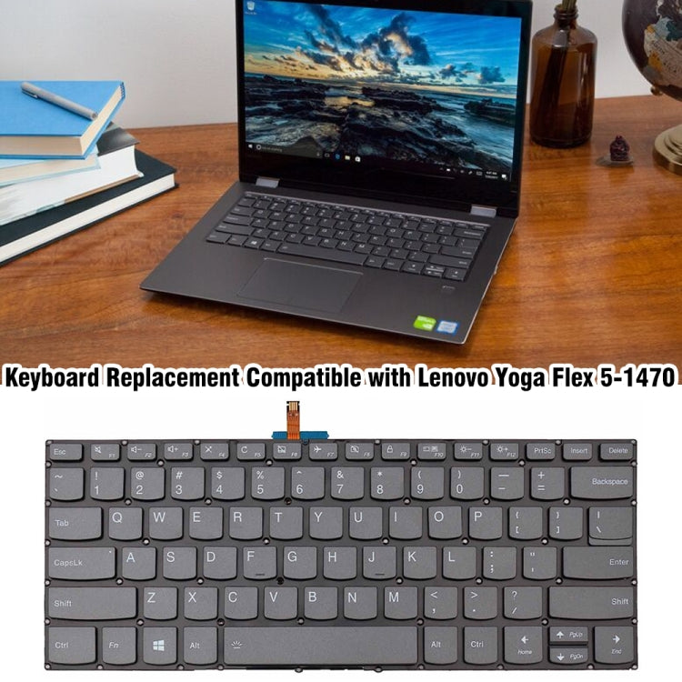 For Lenovo Yoga Flex 5-1470 / Flex 5-1570 US Version Backlight Laptop Keyboard by buy2fix