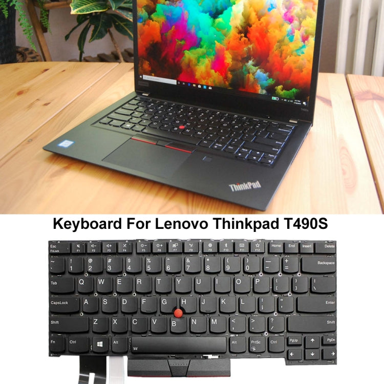 For Lenovo Thinkpad T490S T495S E490S US Version Laptop Keyboard by buy2fix