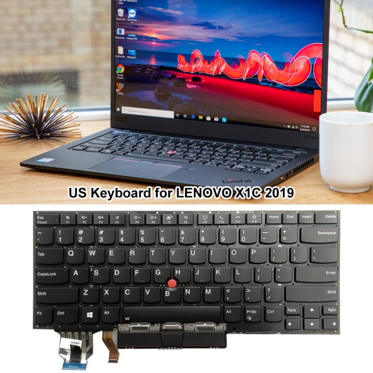For Lenovo X1C 2019 US Version Backlight Laptop Keyboard by buy2fix