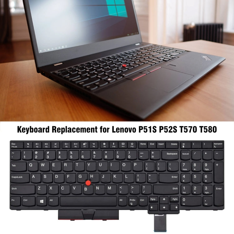For Lenovo P51S P52S T570 T580 US Version Backlight Laptop Keyboard by buy2fix