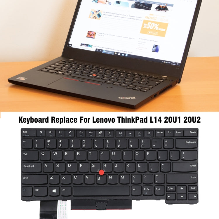 For Lenovo ThinkPad L14 20U1 20U2 Backlight Laptop Keyboard by buy2fix