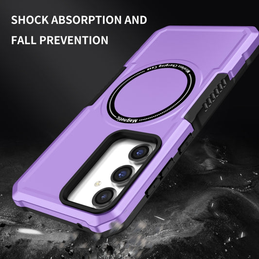 For Samsung Galaxy S23 FE MagSafe Shockproof Armor Phone Case(Purple) by buy2fix