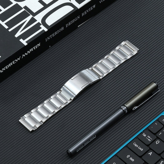 For Huawei Watch 4 Pro/GT3/GT2 Porsche Ver 22mm Three Strains HW Buckle Titanium Steel Watch Band(Silver) by buy2fix