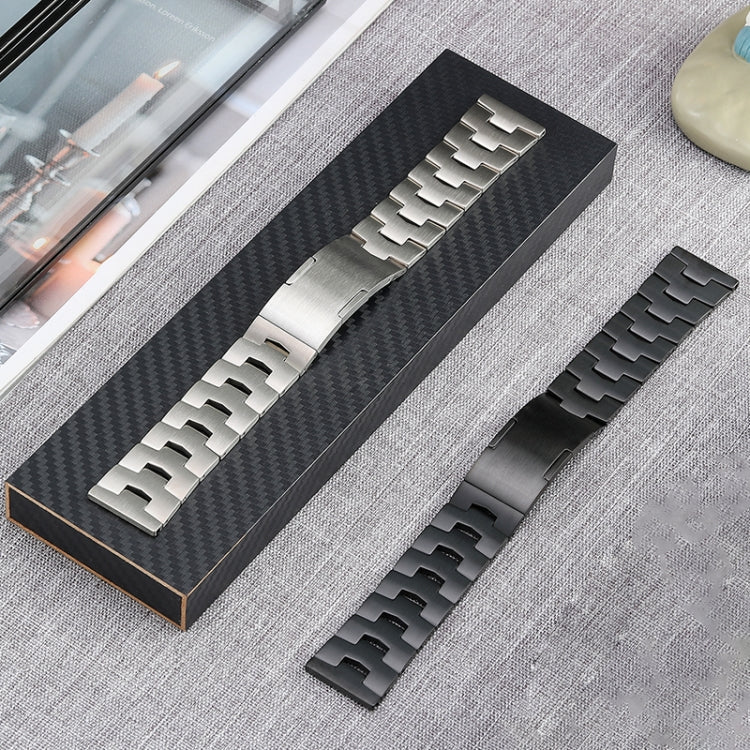 For Huawei Watch 3 Pro/GT3 SE/GT2 Pro 22mm Original Buckle Titanium Steel Watch Band(Black) by buy2fix