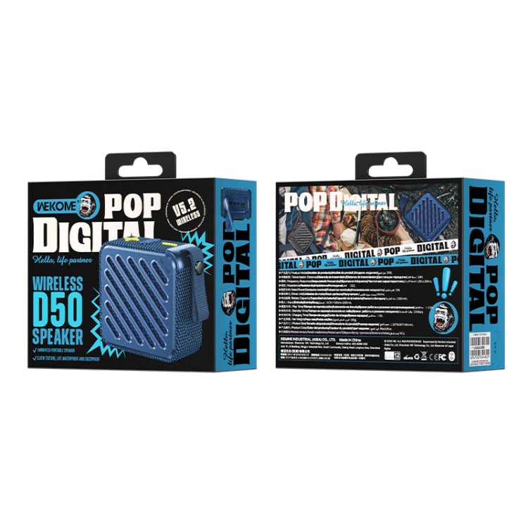 WK D50 Portable Mini Waterproof Bluetooth Speaker(Blue) by WK