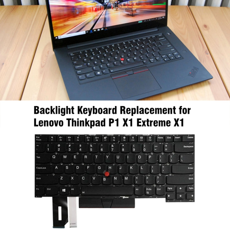 For Lenovo ThinkPad P1 X1 Extreme X1 English Enter Key Backlight Laptop Keyboard by buy2fix