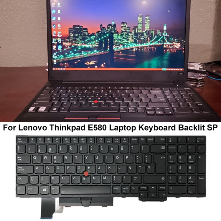 For Lenovo ThinkPad E580 / L580 / E585 Spanish Version Backlight Laptop Keyboard by buy2fix