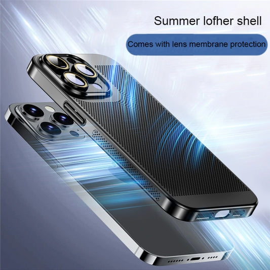 For iPhone 14 Pro Ice Sense Heat Dissipation Electroplating PC Phone Case(Silver) by buy2fix