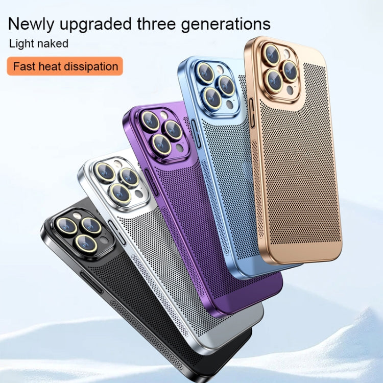 For iPhone 14 Pro Ice Sense Heat Dissipation Electroplating PC Phone Case(Silver) by buy2fix