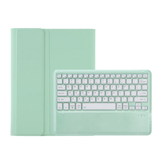 For Samsung Galaxy Tab S9+ / S9 FE+ A810B Pen Slot Detachable Bluetooth Keyboard Leather Tablet Case(Mint Green) by buy2fix