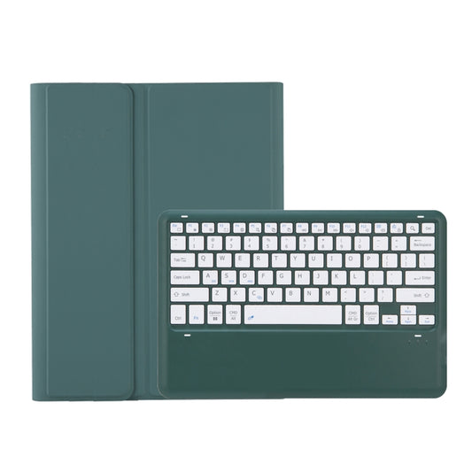 For Samsung Galaxy Tab S9+ / S9 FE+ A810B Pen Slot Detachable Bluetooth Keyboard Leather Tablet Case(Dark Green) by buy2fix
