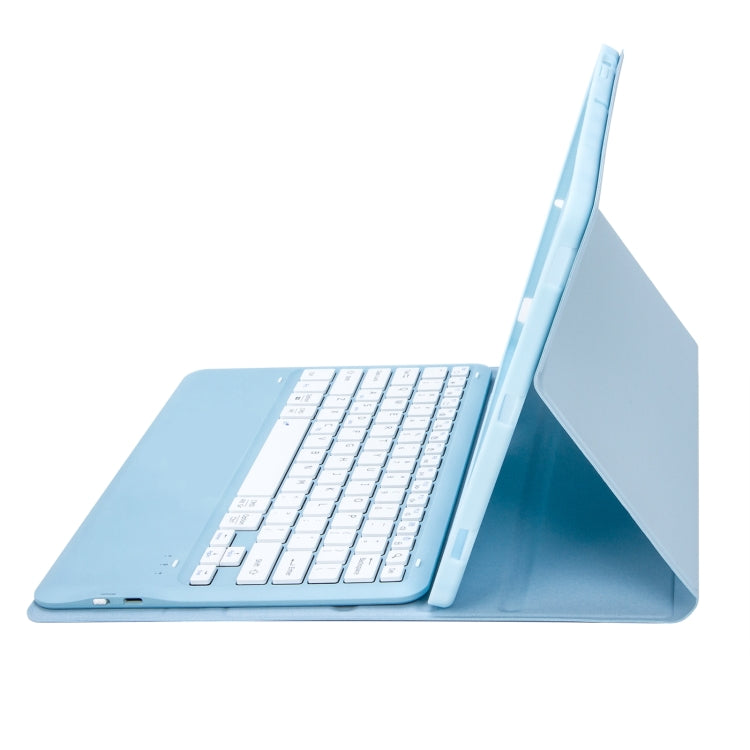 For Samsung Galaxy Tab S9+ / S9 FE+ A810B Pen Slot Detachable Bluetooth Keyboard Leather Tablet Case(Sky Blue) by buy2fix
