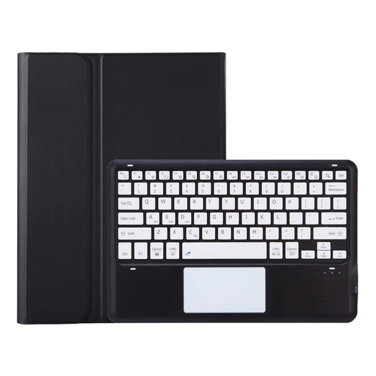 For Samsung Galaxy Tab S9+ / S9 FE+ A810B-A Touch Pad Detachable Bluetooth Keyboard Leather Tablet Case(Black+White) by buy2fix