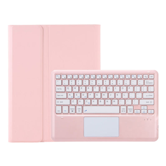 For Samsung Galaxy Tab S9+ / S9 FE+ A810B-A Touch Pad Detachable Bluetooth Keyboard Leather Tablet Case(Pink) by buy2fix