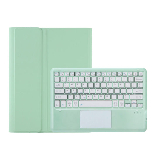 For Samsung Galaxy Tab S9+ / S9 FE+ A810B-A Touch Pad Detachable Bluetooth Keyboard Leather Tablet Case(Mint Green) by buy2fix