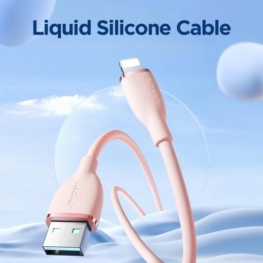 JOYROOM SA29-AL3 3A USB to 8 Pin Liquid Silicone Fast Charging Data Cable, Length: 1.2m(Pink) by JOYROOM