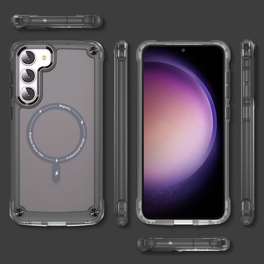 For Samsung Galaxy S23+ 5G Skin Feel TPU + PC MagSafe Magnetic Phone Case(Transparent Black) by buy2fix