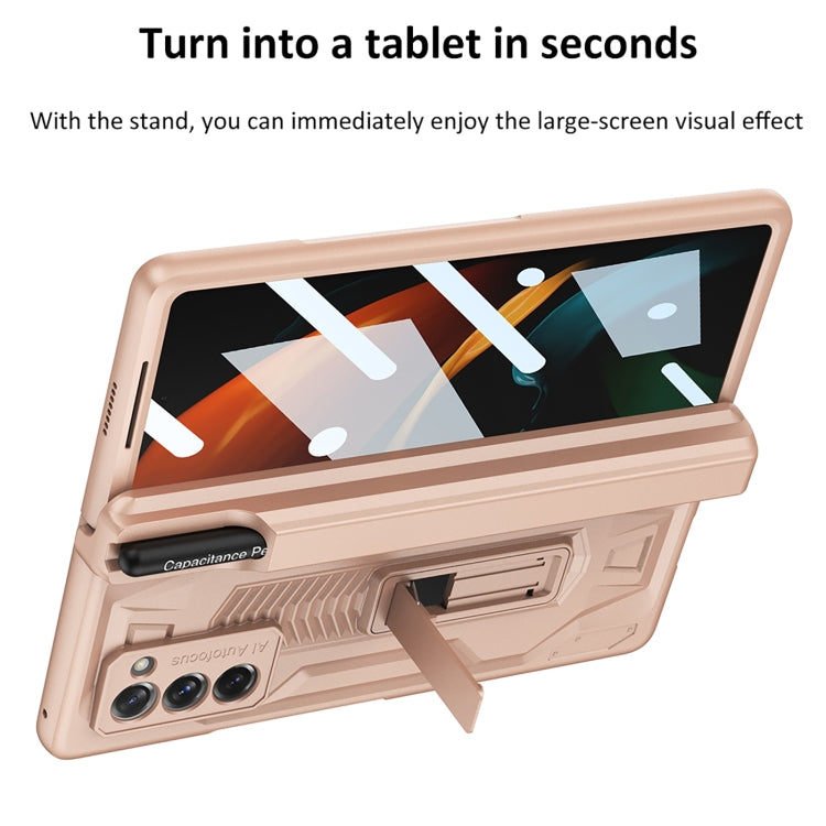 For Samsung Galaxy Z Fold2 GKK Integrated Folding Battle Shell PC Phone Case with Pen Box(Grey) by GKK