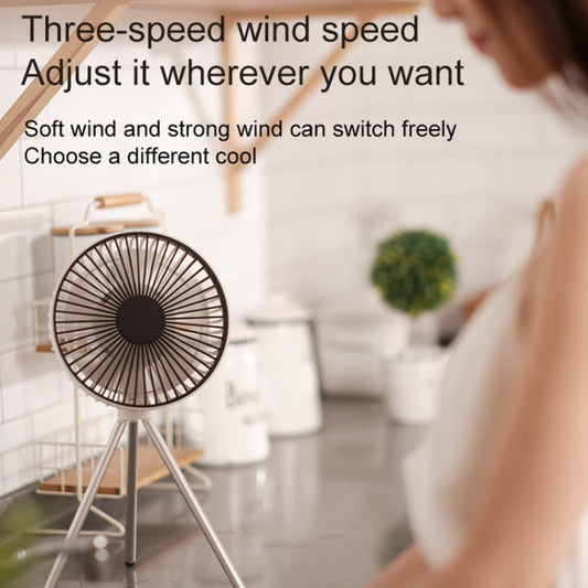 DQ213 4000mAh Outdoor Portable Camping Fan Tent Hanging Vertical Light(Black Grey) by buy2fix