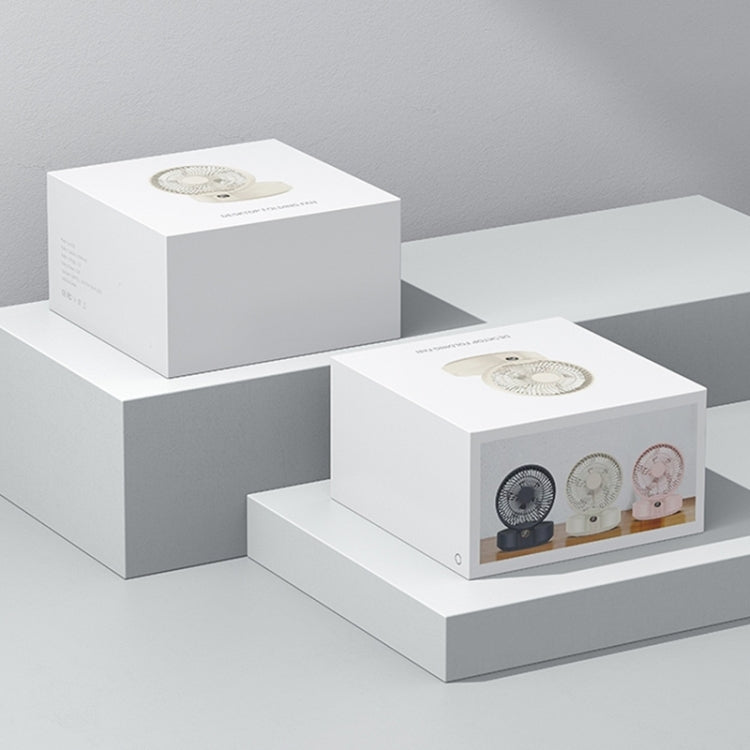 WSK302 4000mAh Swivel Head Wall Mounted Fan with Night Light(Pink) by buy2fix