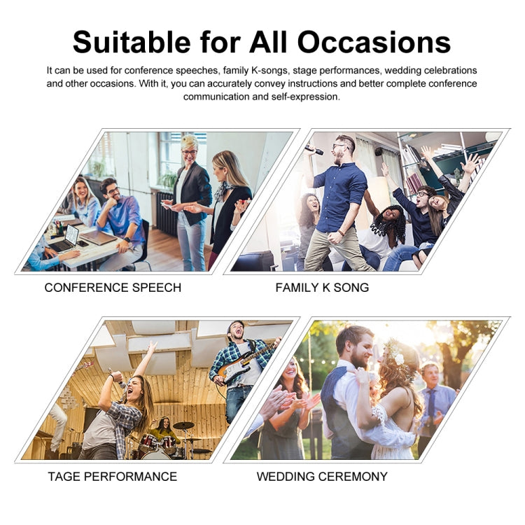 XTUGA A140-HB Wireless Microphone System 4 Channel Handheld Lavalier Headset Microphone(UK Plug) by XTUGA