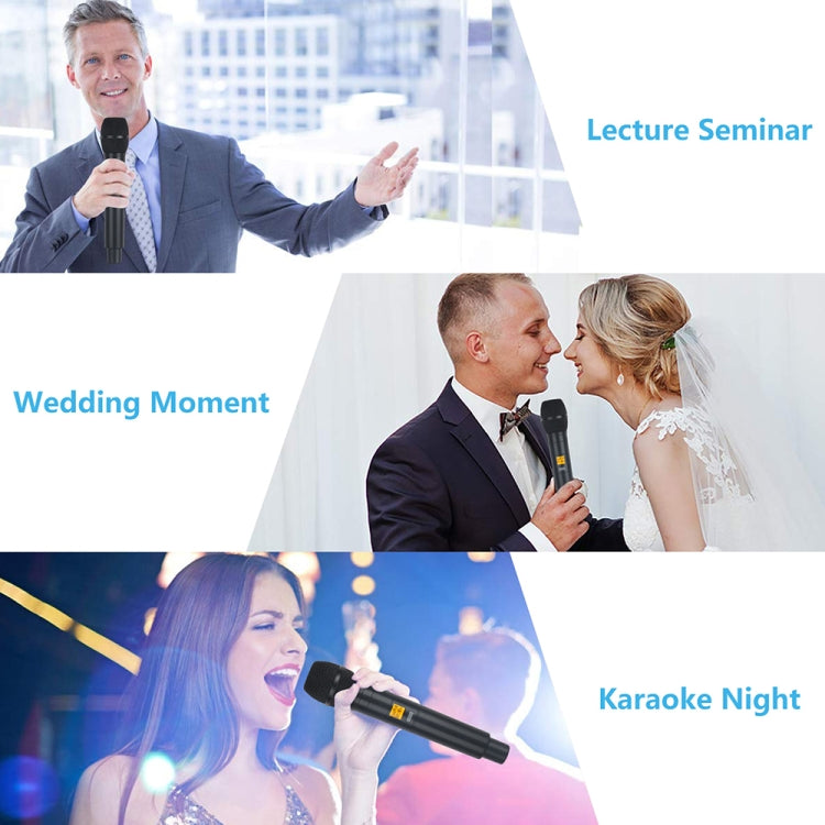 XTUGA A400-H Professional 4-Channel UHF Wireless Microphone System with 4 Handheld Microphone(US Plug) by XTUGA