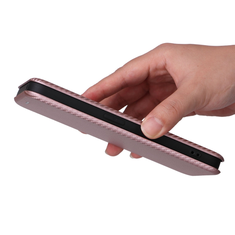 For Nothing Phone 2 Carbon Fiber Texture Flip Leather Phone Case(Pink) by buy2fix
