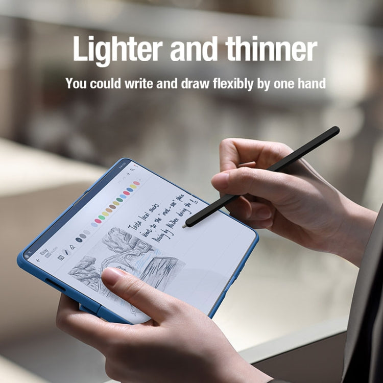 For Samsung Galaxy Z Fold5 NILLKIN Black Mirror Series Camshield PC Phone Case with Pen Slot(Black) by NILLKIN