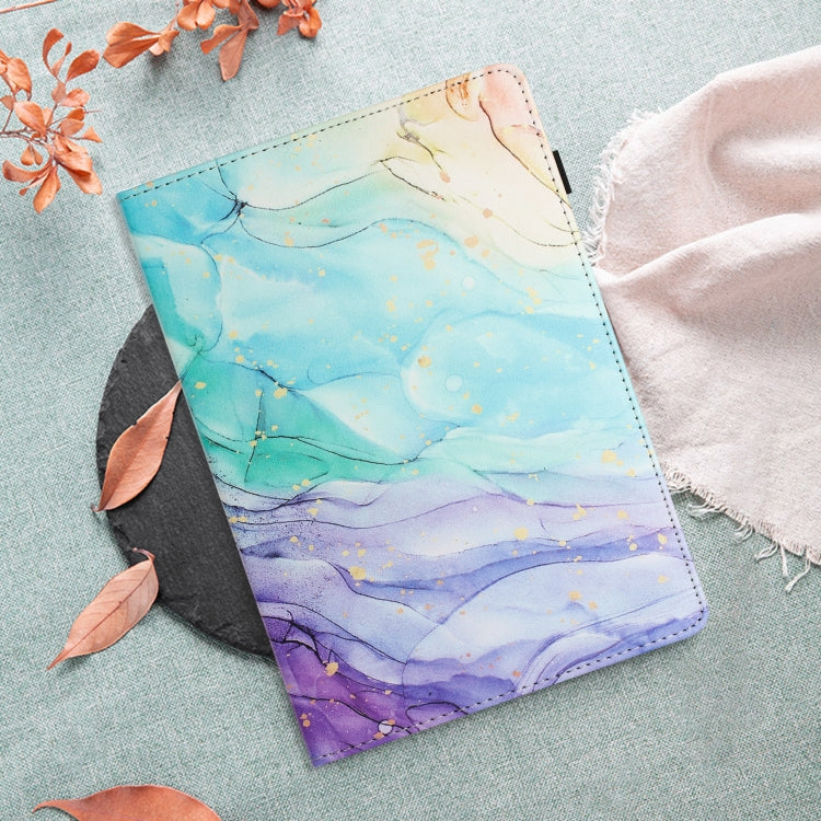 For Huawei MediaPad T5 10 Sewing Litchi Texture Smart Leather Tablet Case(Oil Painting) by buy2fix