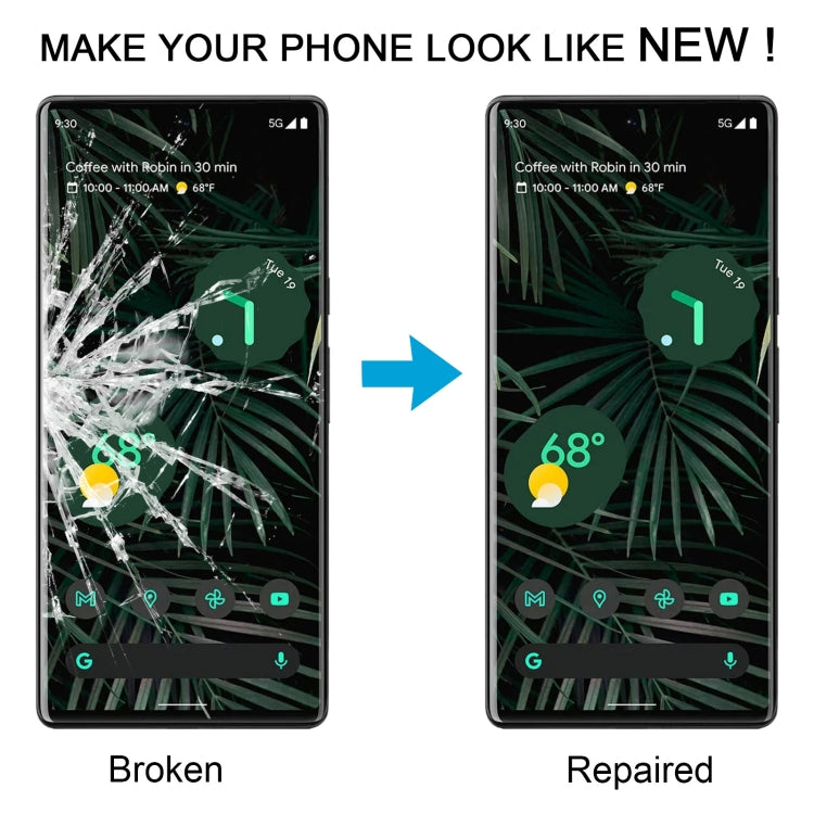 For Google Pixel 6 Pro Front Screen Outer Glass Lens with OCA Optically Clear Adhesive by buy2fix