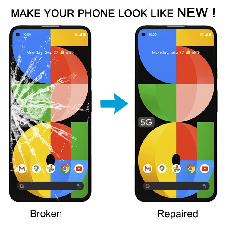 For Google Pixel 5a 5G Front Screen Outer Glass Lens with OCA Optically Clear Adhesive by buy2fix