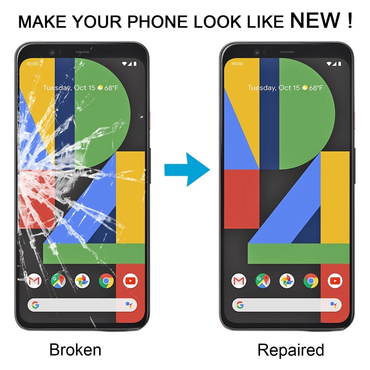 For Google Pixel 4XL Front Screen Outer Glass Lens with OCA Optically Clear Adhesive by buy2fix